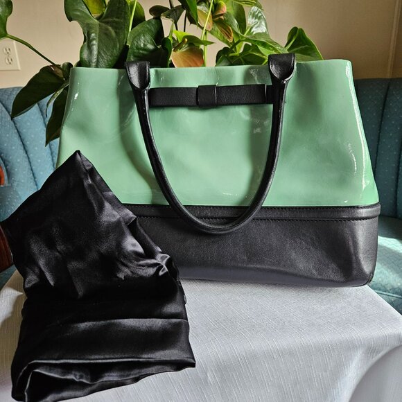 Kate Spade Chelsea Park Elena Handbag Mint Patent Leather Dust Bag-Item #691 - Picture 3 of 5